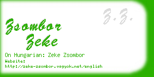 zsombor zeke business card